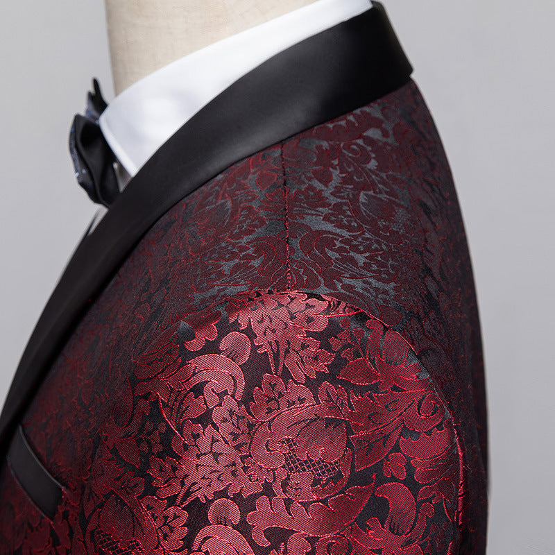 Burgundy Tuxedo details