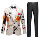 Patchwork Printed Blazer