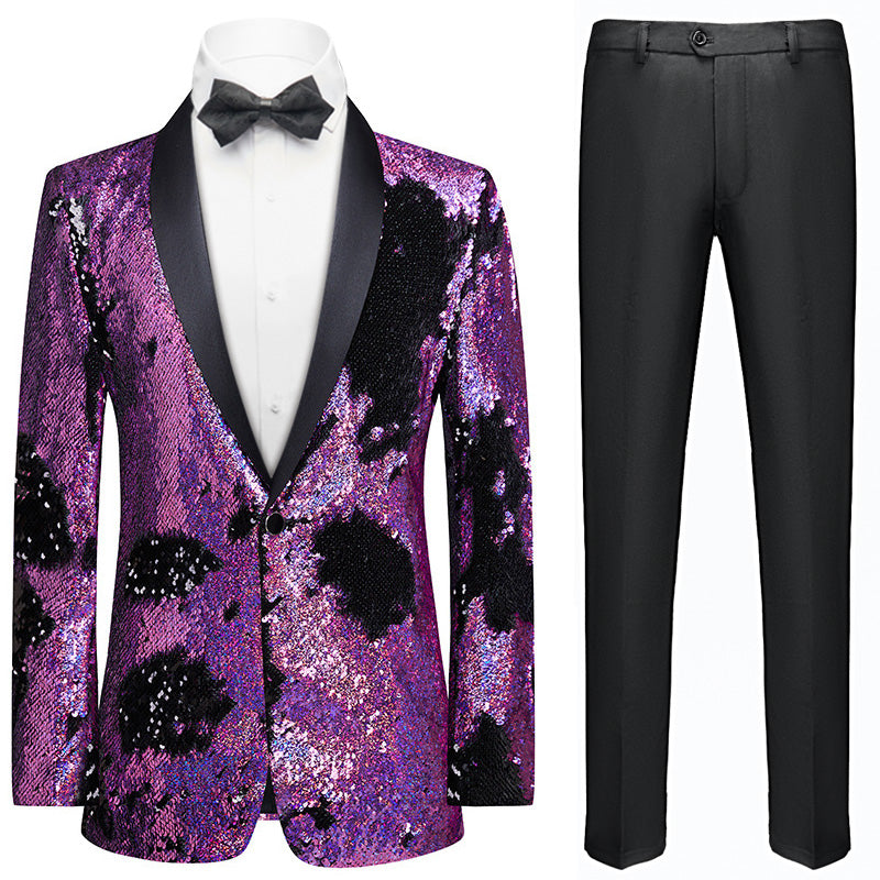 purple prom suit