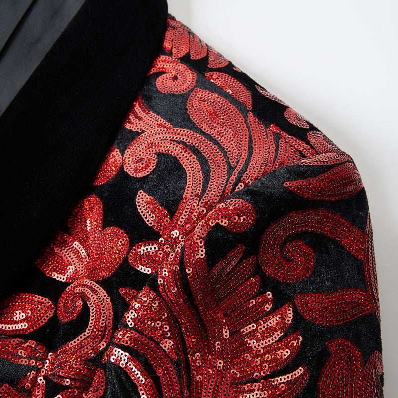 red tuxedo details - 2
