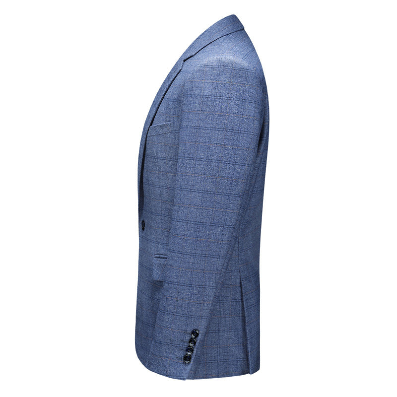 Greyish Blue Suit details