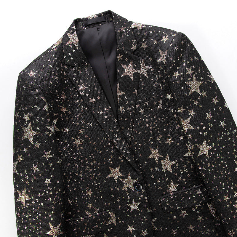 Starry Black Tuxedo Jacket details - 2