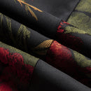 Red Rose Black Dinner Jacket fabric
