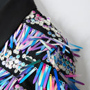 Men's 2-Piece Fashion Fringed Sequin Tassels Colorful Tuxedo