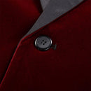 burgundy velvet tuxedo details - 2