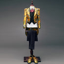 Boy's 3-Piece Suit Embroidered Tuxedo Swallowtail Yellow