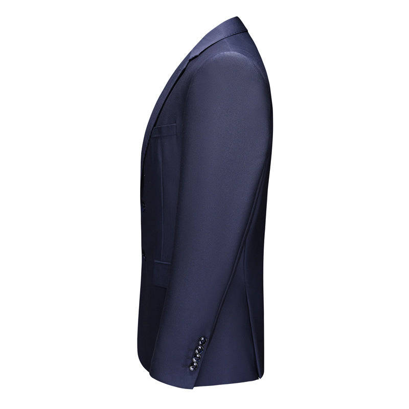 navy blue tuxedo jacket details