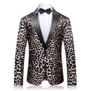Leopard Print Black Blazer