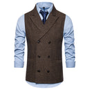 Men's Herringbone Two Breasted Vest
