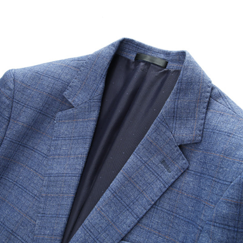 greyish blue suit details