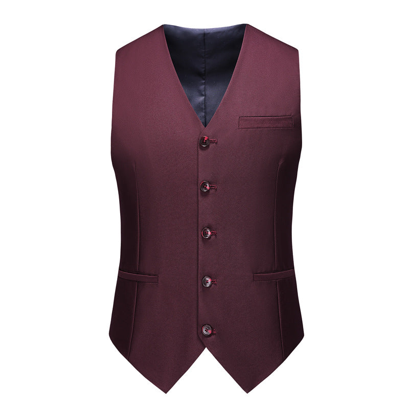 Burgundy Business Suit vest
