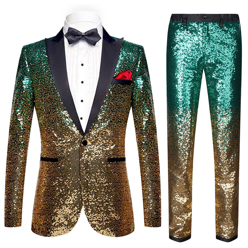 green and gold tuxedo