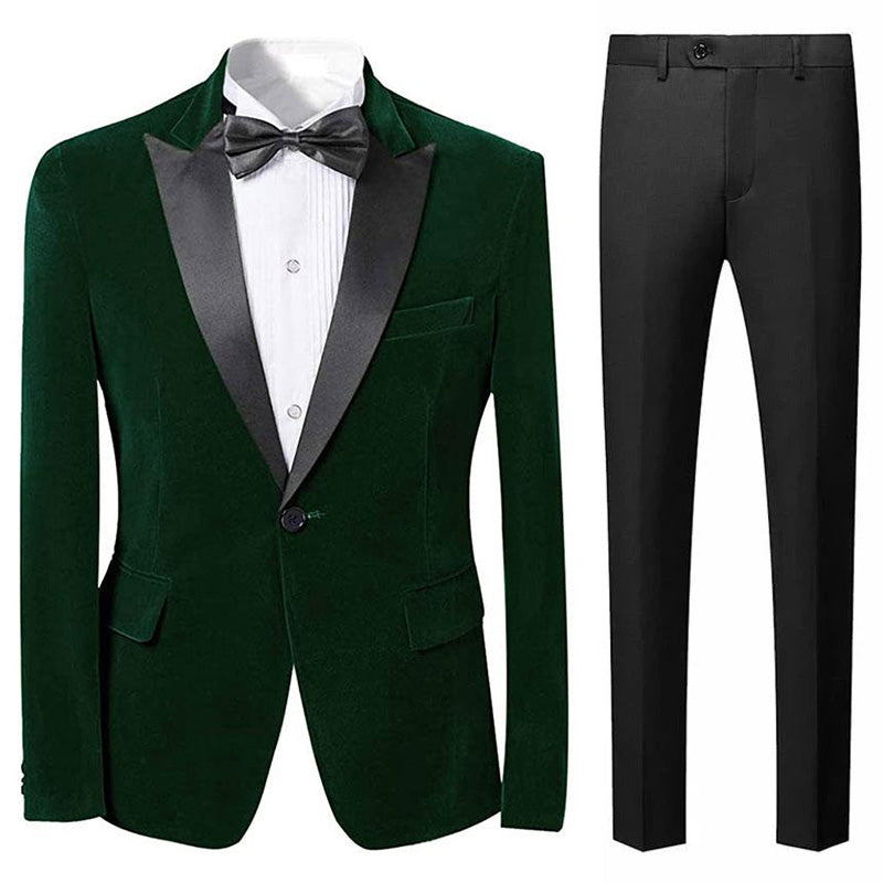 dark green velvet blazer