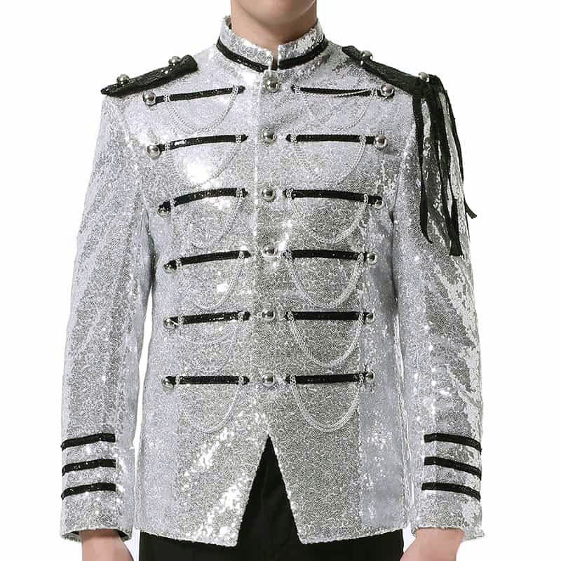 Silver Sequin Jacket details - 2