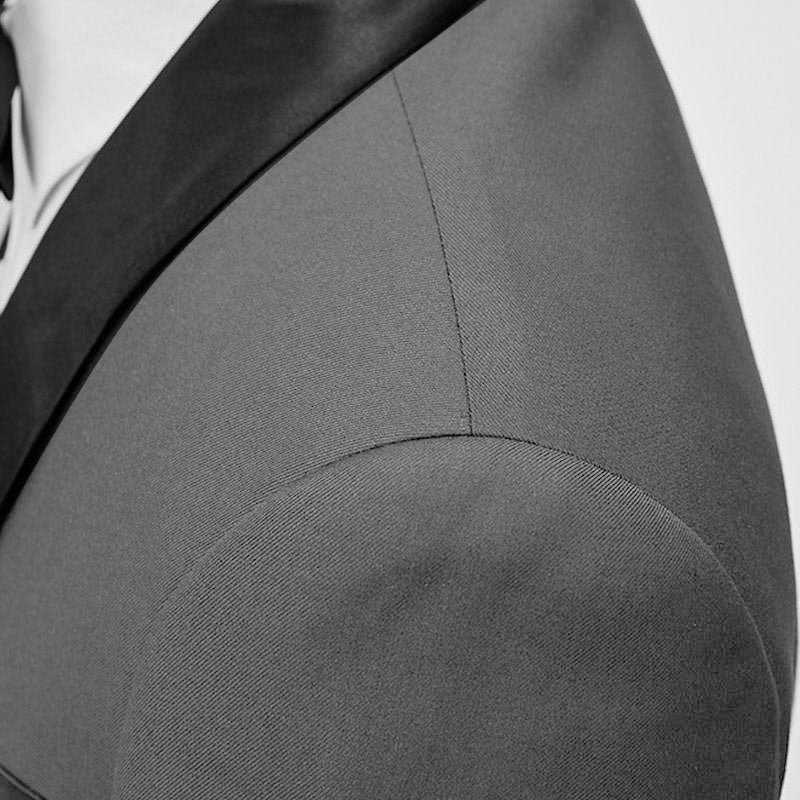 dark grey tuxedo details