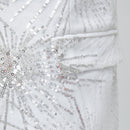 radial line pattern white suit jacket details